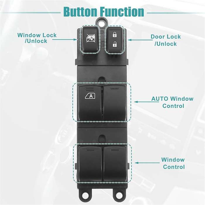 Front Left Driver Side Window Switch for 2010-2012 Replace 1S12958 SW9947 25401ZW80A