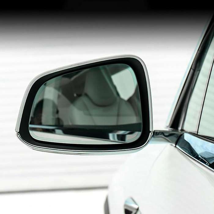 Front Left Right Anti-Fog Rear View Mirror Lens Glass for Model S Rearview Mirror,White Mirror