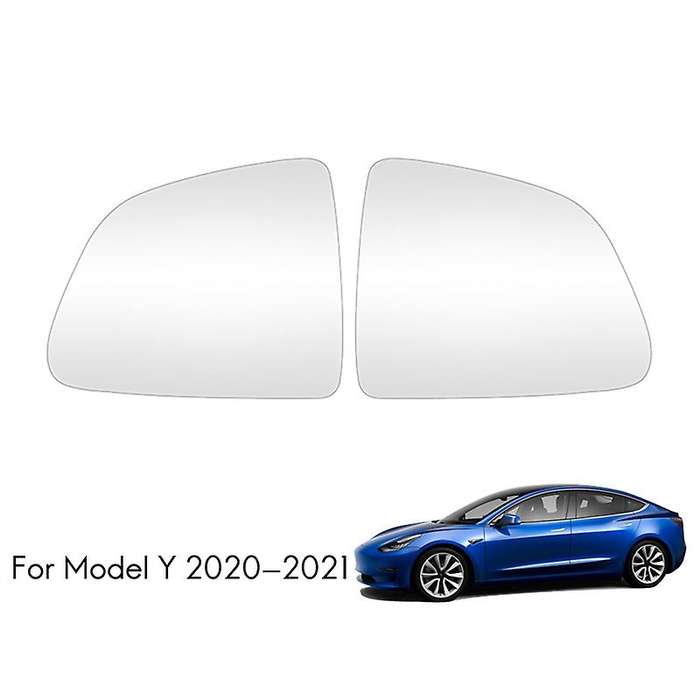 Front Left Right Anti-Fog Rear View Mirror Lens Glass for Model Y 2021 Rearview Mirror White