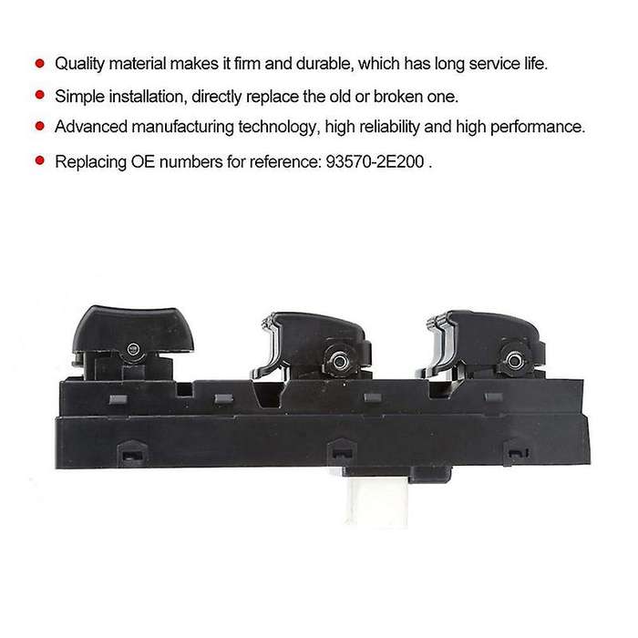 Front Left Side Window Switch for 2005 2006 2007 2008 93570-2E200 935702E200 Car Accessories
