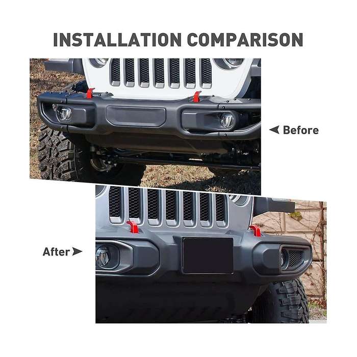 Front License Plate Bracket Holder Cover Frame for Wrangler Jl Jlu & Jt 2018-2023 Accessories ,blac