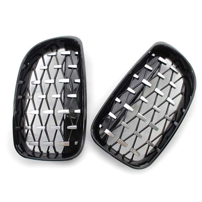 Front Meteor Grill Grilles Kidney Grill Replacement for 1 Series E81 E82 E87 E88 08-11