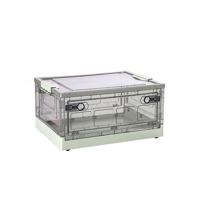 Front Open Storage Box Household Side Open Toy Book Plastic Storage Box Sub Organize Green