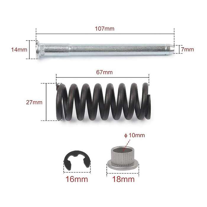Front or Rear Door Hinge Pin and Spring with Bushing Repair/Rebuild Kit for S10 S15 ,93356553