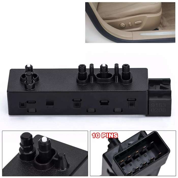 Front Right Passenger 8 Way Power Seat Control Switch 12451498 for 2006-2015
