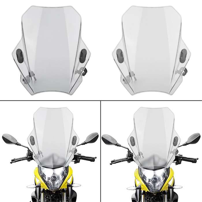 Front Wind Deflectors Windscreen for MT07 MT09 CBR600RR CB1000R GXSR 600 750 40x37cm Black
