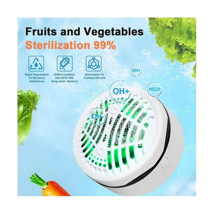 Fruit and Vegetable Wash Machine, Fruit Cleaner Purifier with Wireless Charging for Fruits, Vegetabl