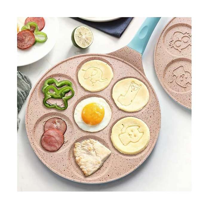 Frying Mould Seven-hole Breakfast Frying Pan Animal Face Multi-function Wheel Pancake Pan Small Egg