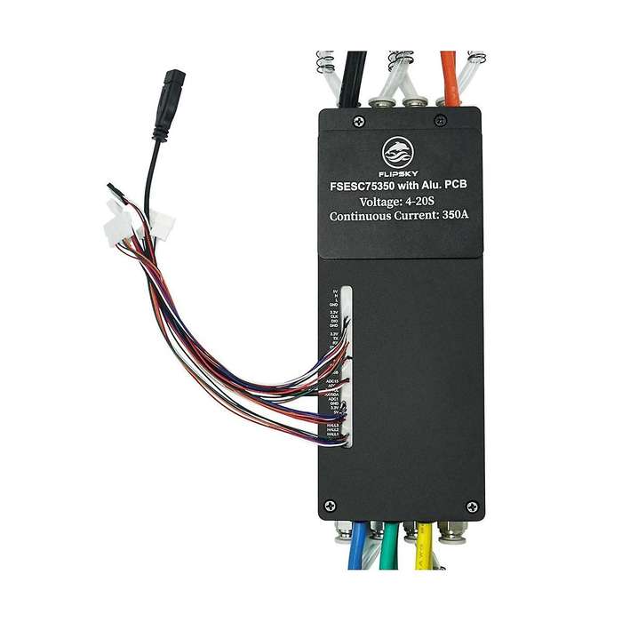 Fsesc 75350 84v High Current 350a Esc Base On with Aluminum Case Water Cooling Enclosure for E-foi