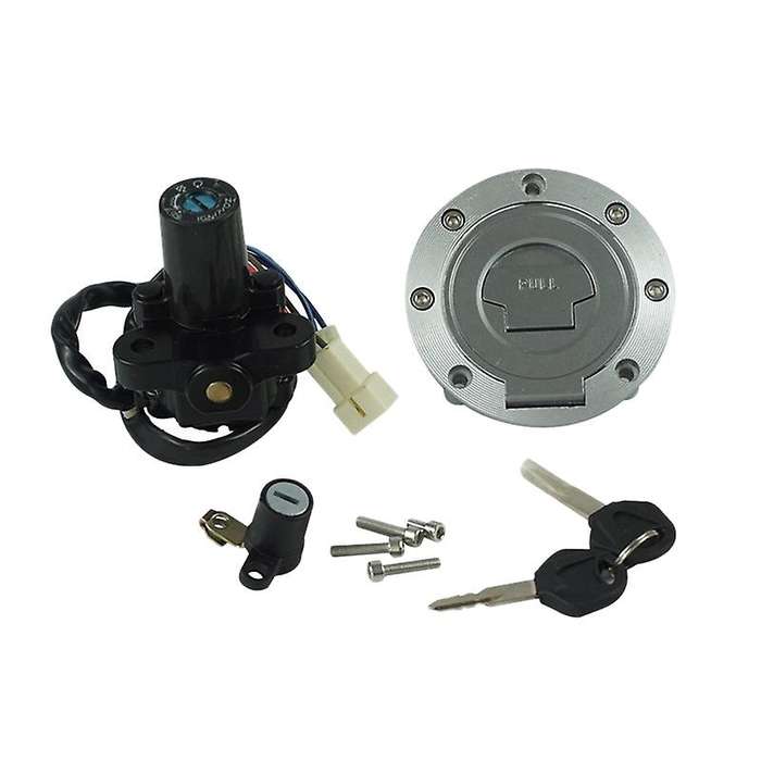 Fuel Gas Cap Ignition Switch Seat Lock with Key Kit for YZF R1 2004-2015 R6 2004-2016