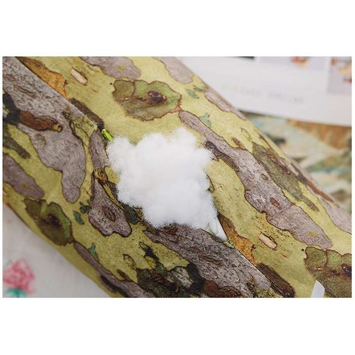 Funny Cute Wood Throw Pillow Wood Log Pillow Soft Stump for Couch Sofa Living Home Bedroom Room Deco