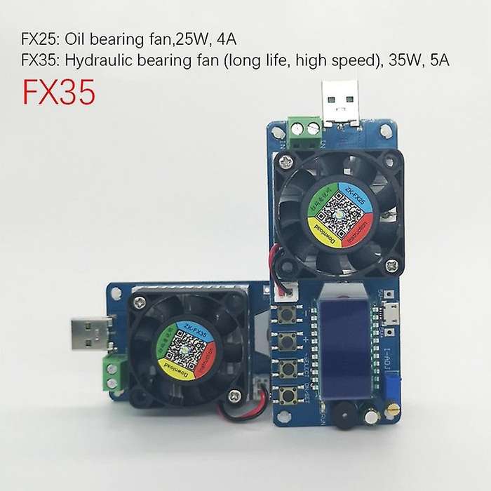 FX35 5A 35W DC Electronic Load Tester USB Power Detector Battery Capacity Tester Adjustable Resistor