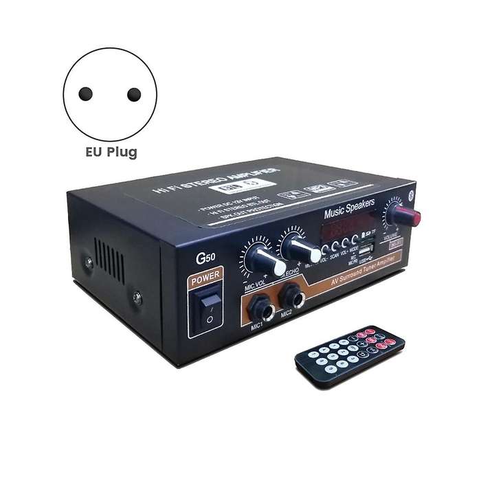 G50 Digital Amplifier Multi-functional Dual Amplifier Audio Stereo Amplifier Car Accessories Eu Plug