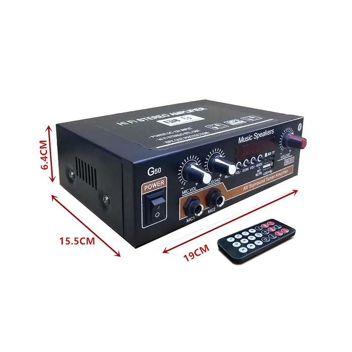 G50 Digital Amplifier Multi-functional Dual Amplifier Audio Stereo Amplifier Car Accessories Us Plug