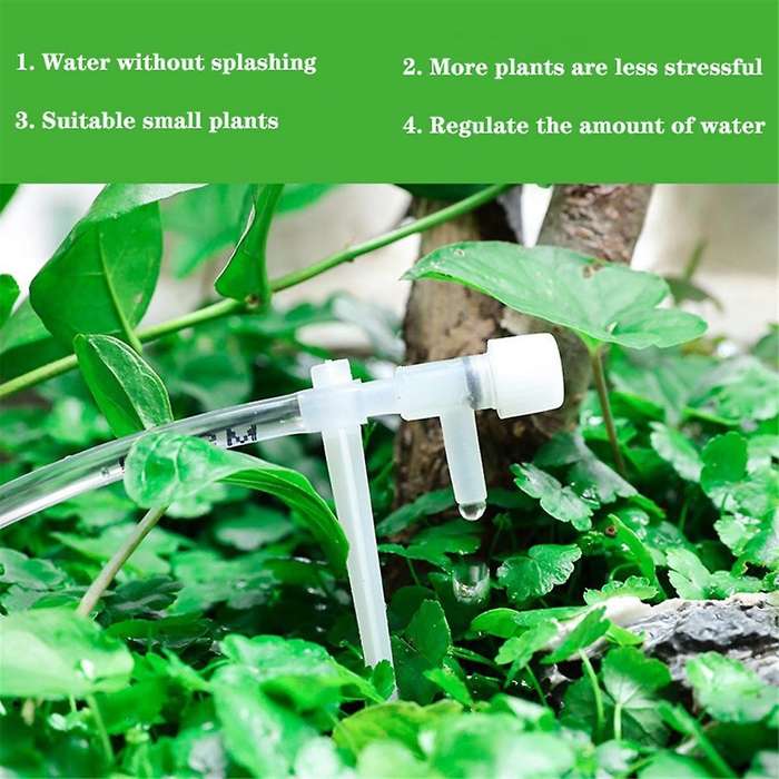 Garden Drip Irrigation Kit with Regulator Valve, Potted Plant Watering Set 4/7mm Hose Set