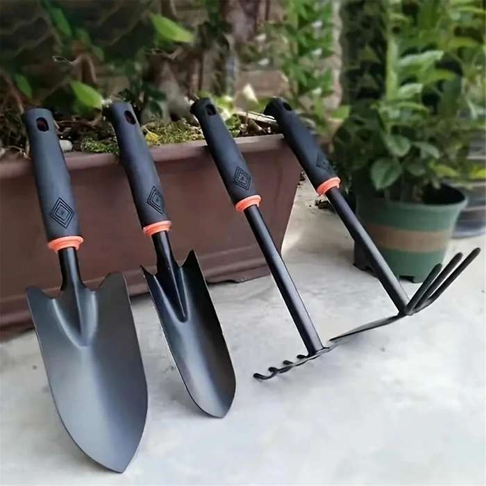 Garden Hand Tool Set, Wide Shovel Hand Cultivator Rake, Double-Sided Cultivator Plant Tool for Diggi