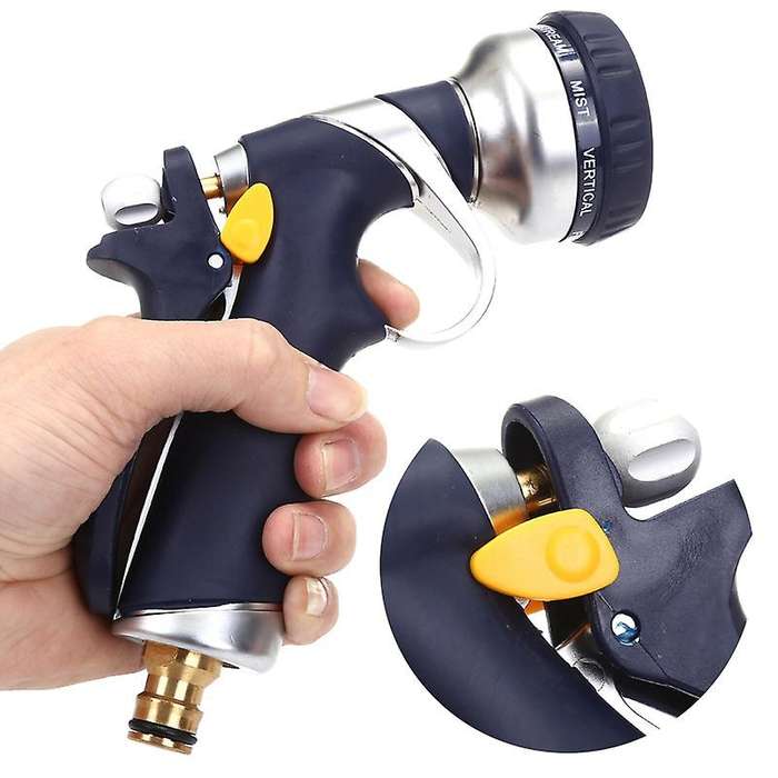 Garden Hose Spray Nozzle with 8 Pattern Heavy Duty High Pressure Wash for Watering Plants Washing Ca