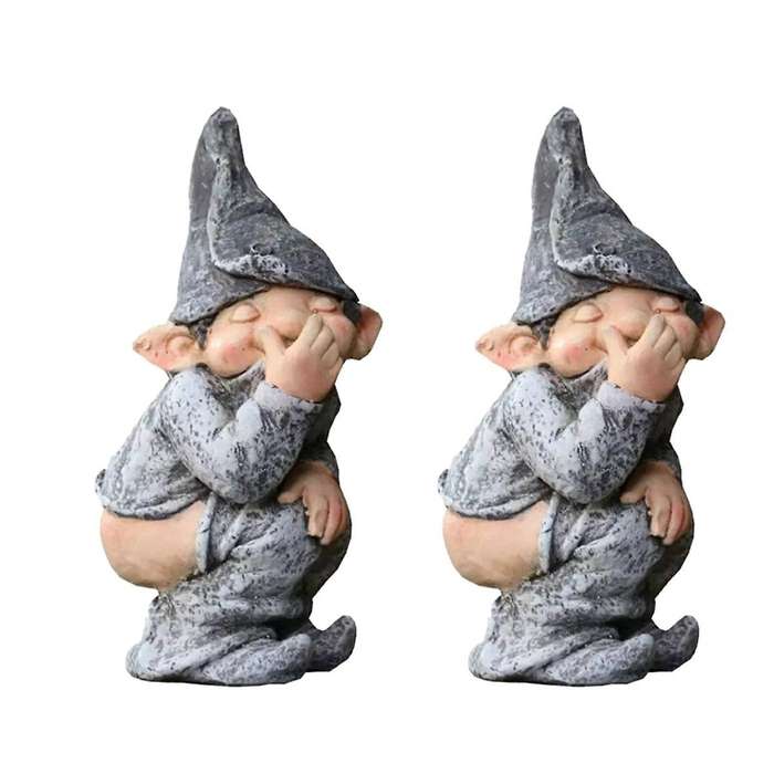 Garden Ornaments, Garden Gnomes, Stinky Gnomes, Resin Craft Gnomes