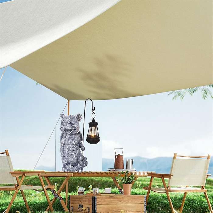 Garden Statue Dinosaur Outdoor Decor, Solar Patio Garden Sculptures & Statues, Resin Garden Decor G