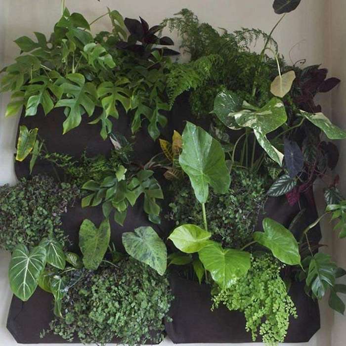 Garden Vertical Planter Multi Pocket Wall Mount Living Growing Bag Felt Indoor/outdoor Herb Pot, 12