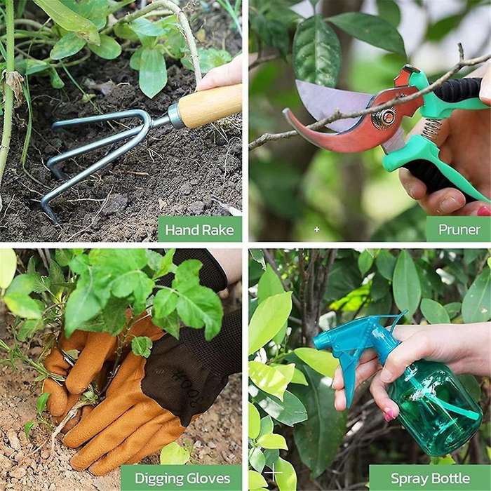 Gardening Tools 9-Piece Heavy Duty Gardening Hand Tools with Fashion and Durable Garden