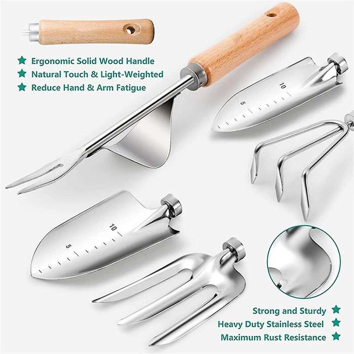Gardening Tools 9-Piece Heavy Duty Gardening Hand Tools with Fashion and Durable Garden