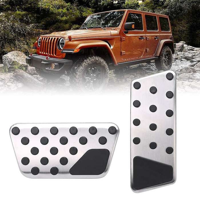 Gas and Brake Pedal Cover Set Foot Pedal Anti-Slip for 2007-2017 JK JKU Models, 2 Pcs