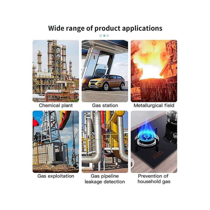 Gas Leak Detector Portable Natural Gas Detector Alarm Sound Methane Hexane with LCD Screen 2 AAA Bat