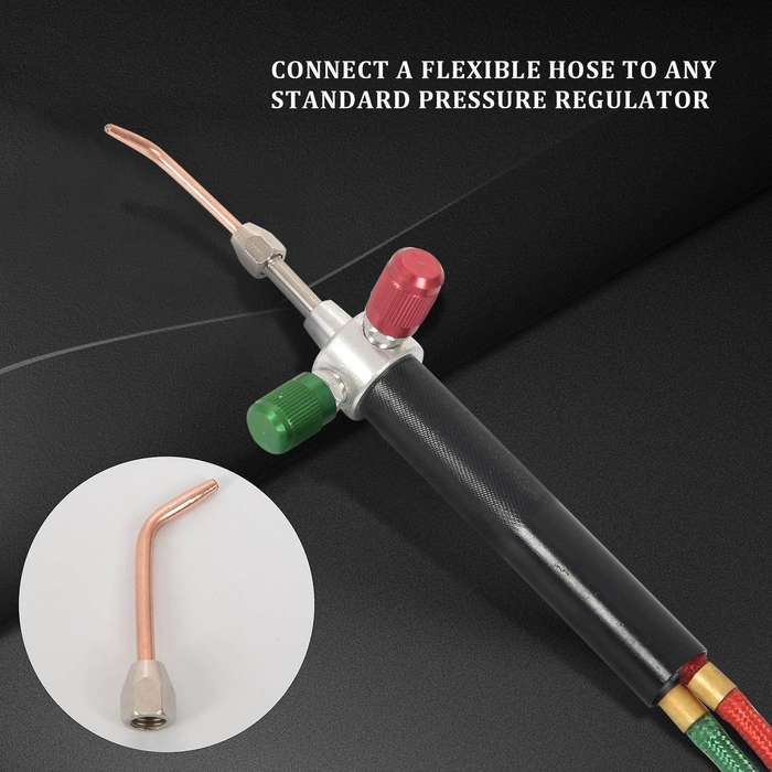 -gas Torch Mini Gas Little Torch Welding Soldering Kit with 5 Tips Welding Soldering Flexible Hosed