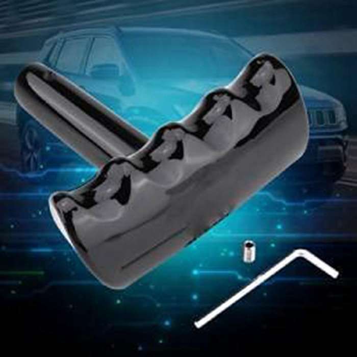 Gear Knob T-Handle Shape Car Gear Shift Lever Knob Head Shifter for Charger Black