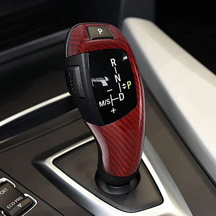 Gear Leaver Trim Carbon Fiber Gear Head Cap Sticker Interior for - F20 F22 F23 F30 F34 F35 2012-2018