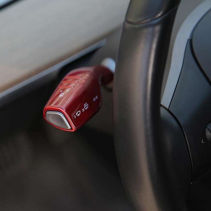 Gear Shift Cover Steering Wheel Accessories ABS Interior Decorative Frame for Model 3/Y 2017-2021 Re