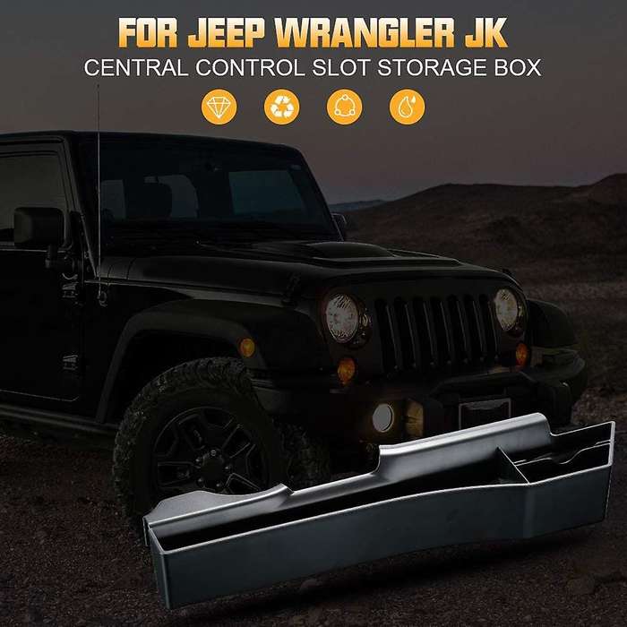 Gear Shift Console Pocket Organizer space Filler Storage Box Tray for Wrangler JK 2011-2017 Seat Sid