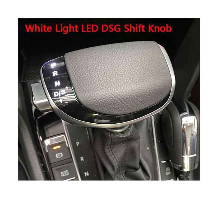 Gear Shift Head White Light Led Shift Knob Center Console Auto Gear Shifter for B8 Golf 7 Mk6