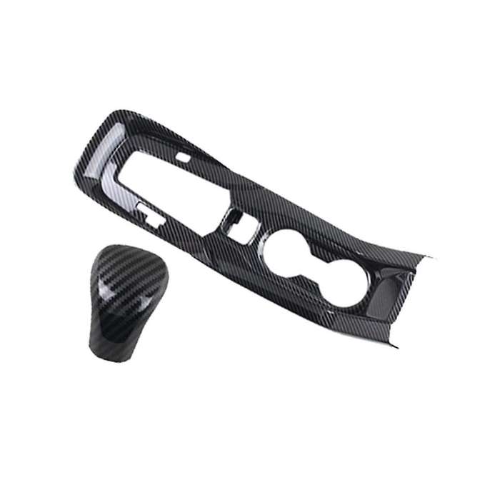 Gear Shift Knob Console Panel Trims Cover Cup Holder Sticker Accessories for 2020-2022, Abs Carbon