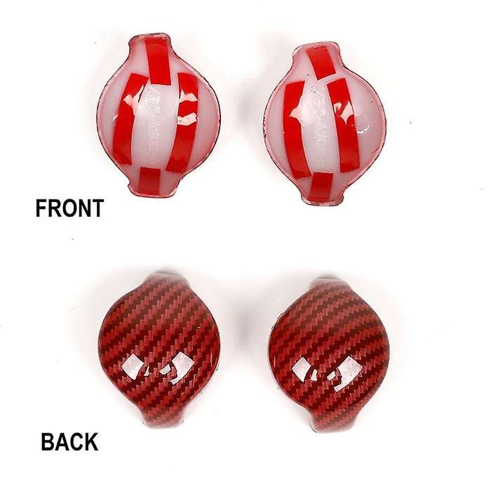 Gear Shift Knob Cover Trim for 2015 2016 20217 2018 2019 2020 Interior Accessories (Red Carbon Fiber