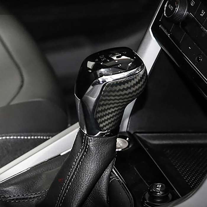 Gear Shift Knob Head Trim Cover Plate for Golf -- T- TAYRON Car Carcarbon Fiber Stickers