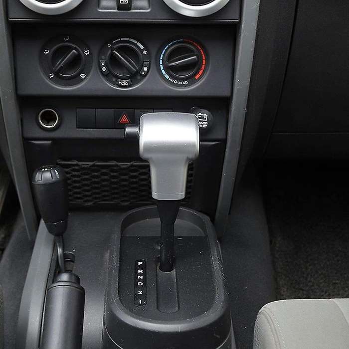 Gear Shift Knob Handle Cover ABS Interior Accessories for 2007-2010 JK JKU Sport X Silver