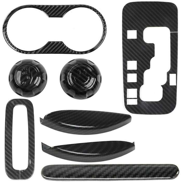 Gear Shift Trim Cover Kit Interior Accessories for Wrangler JK JKU 2011-2017 ABS Carbon Fiber 8PCS