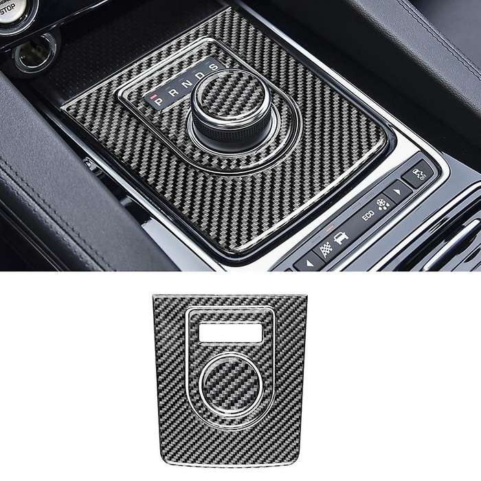 Gearbox Shift Insert Button Trim Cover Sticker Carbon Fiber for F-PACE XE XF 2016-2020 Accessories