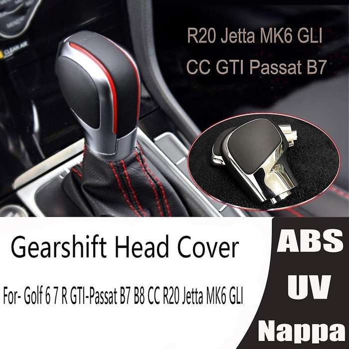 Gearshift Head Cover Kit Shift Knob Gear Side Cover for Golf 6 7 R - B7 B8 CC R20 MK6 GLI