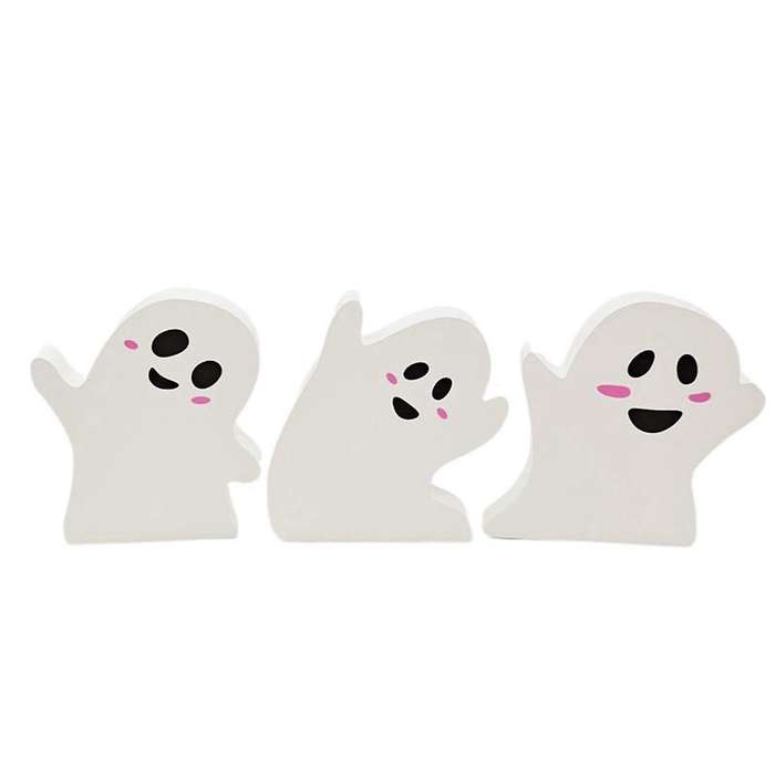 Ghost Wooden Board Ornaments Desktop Decor Dining Room-decor for Tabletop Ghost Sign Haunted House T
