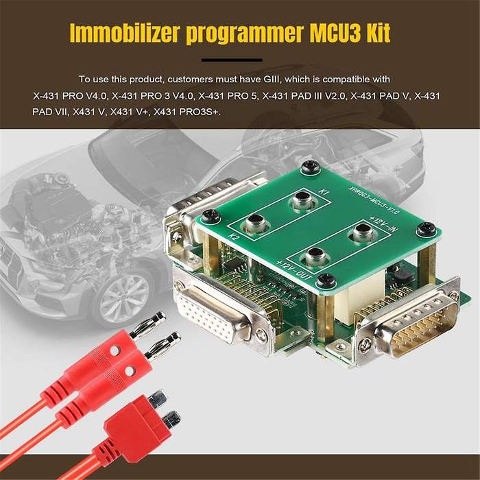 Giii X431 Mcu3 Adapter for X-prog3 Key Programming for / All Keys Lost Kit Anti-theft Adapter Ecu Tc