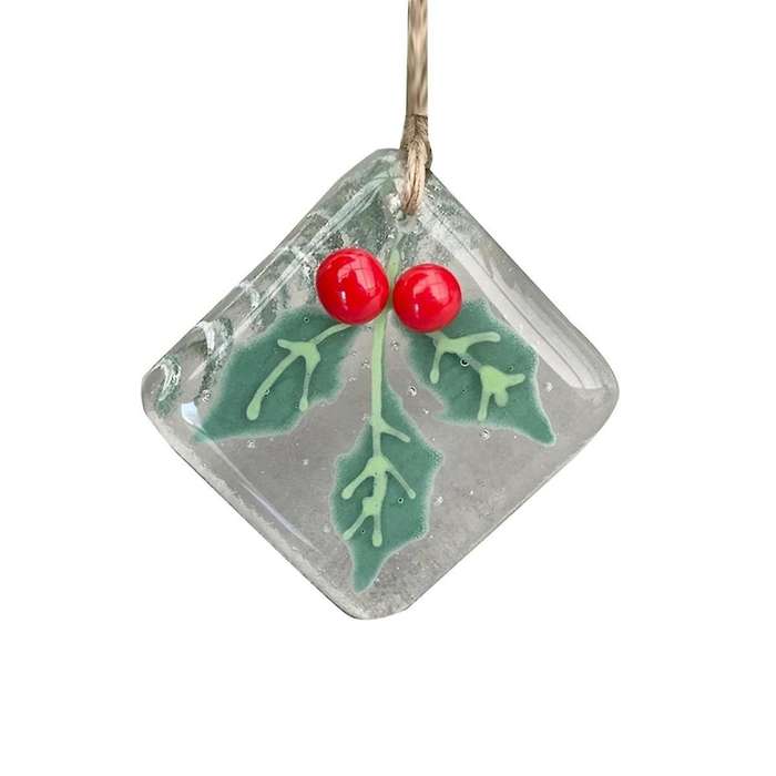 Glass Christmas Tree Decoration Pendant Metal Sol Transparent Bird Shape Pendant Christmas Home Deco