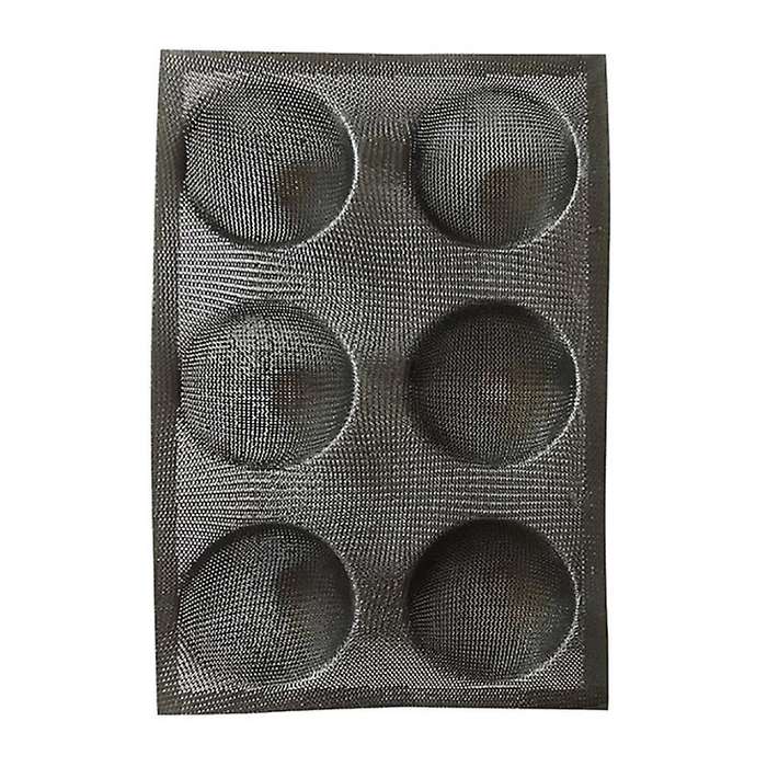 Glass Fiber Silicone 6 Round Bread Mold Various Hamburger Cookie Puff Porous Mould Cake Tart Non St