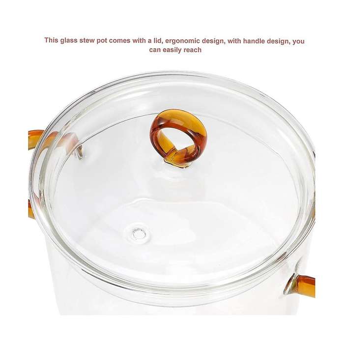 Glass Instant Noodle Pot Oven Pans Sauce Pan Stainless Steel Sauce Pan with Lid Soup Pot