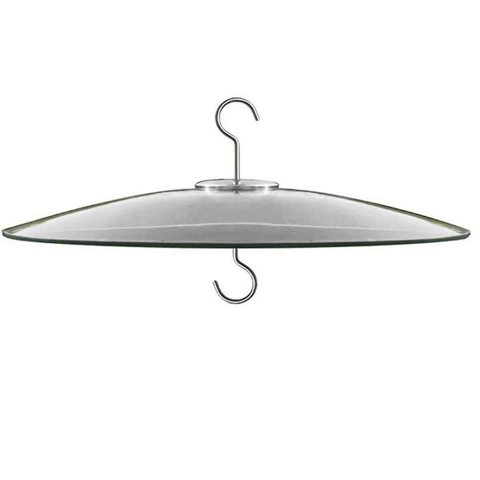 Glass Squirrel Baffle for Bird Feeders Pole - Shepherd Hooks/post Hanging - Clear 13inch