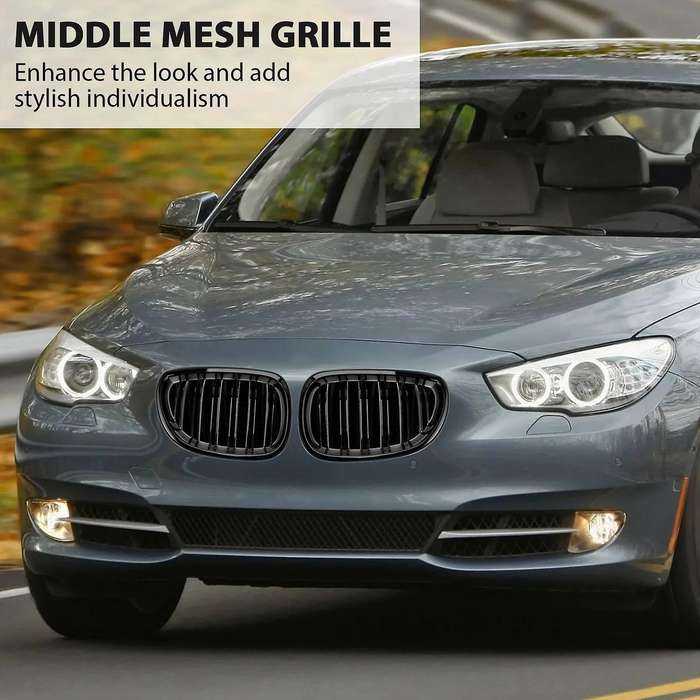 Gloss Black Car Front Kidney Grille for 5 Series E60 E61 520i 535i 550i 2003-2010 Sedan