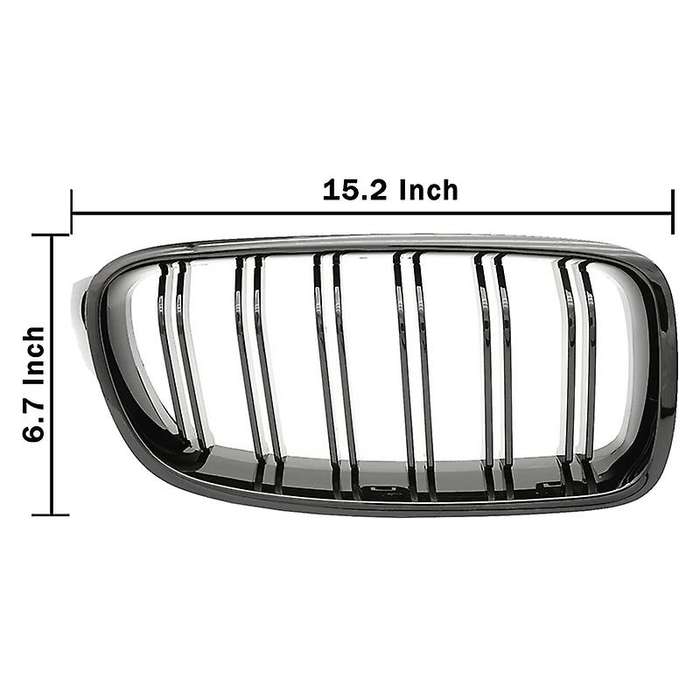 Gloss Black Car Front Kidney Grille Grill Compatible-BMW 3 Series F30 F31