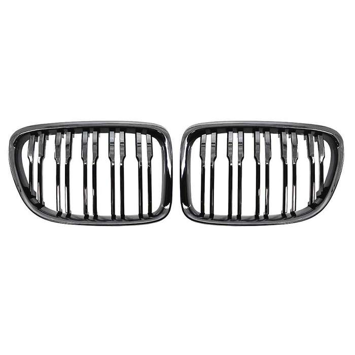 Gloss Black Front Hood Kidney Grille Sport Grill Replacement Dual Slat for E84 X1 4-Door 2009-2015